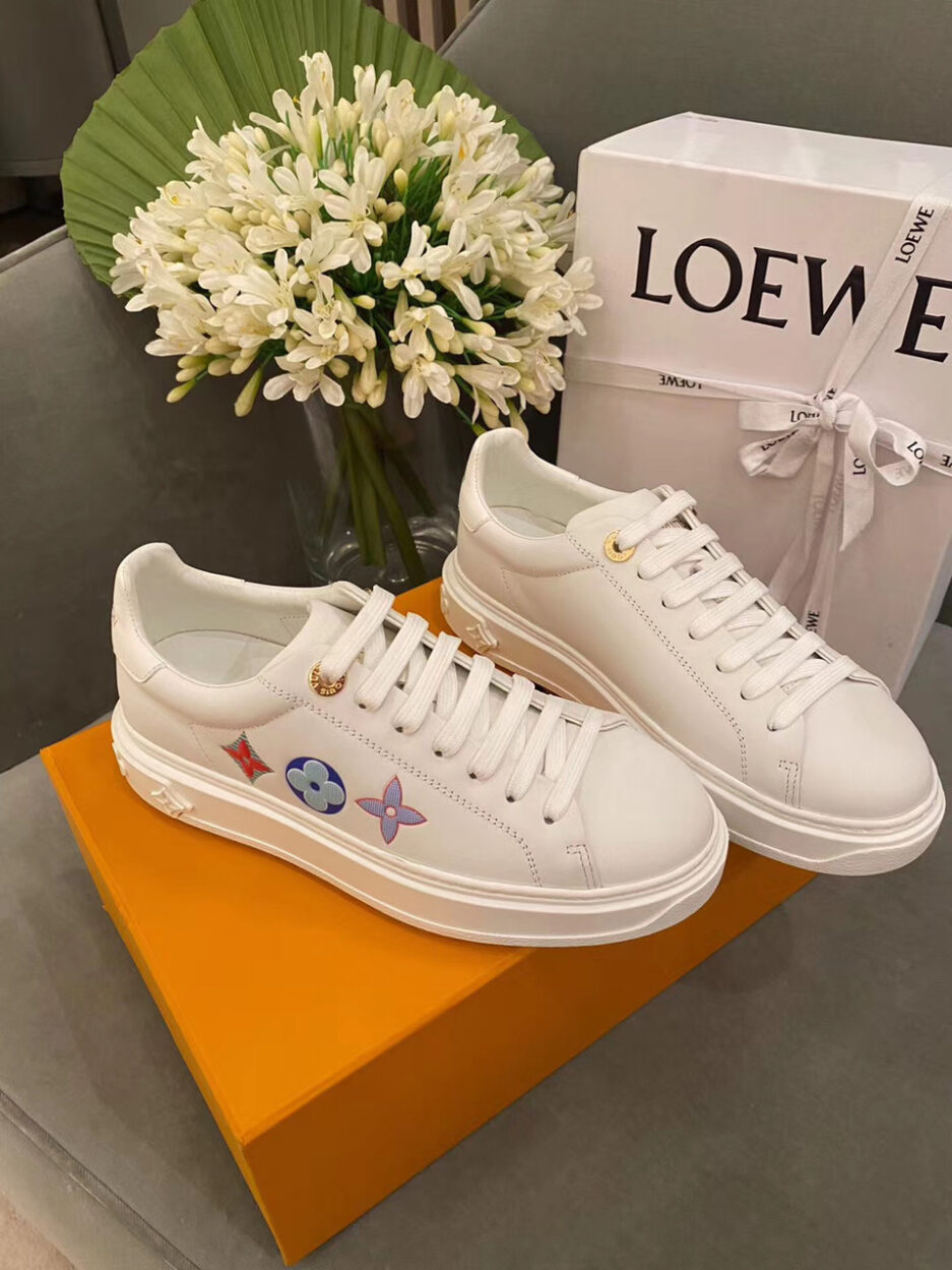 Louis Vuitton Time Out Sneaker White For Women LV - Image 9