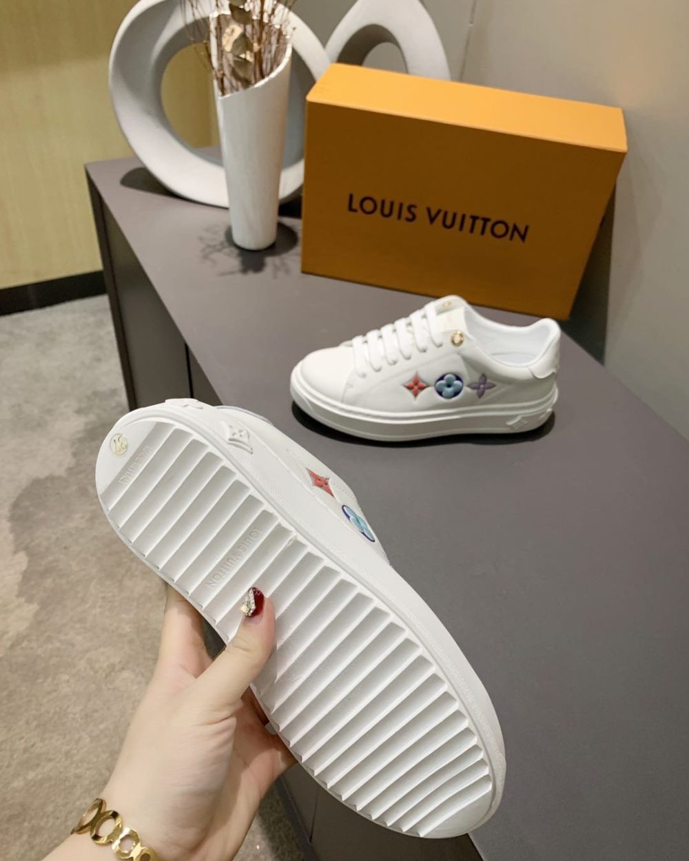 Louis Vuitton Time Out Sneaker White For Women LV