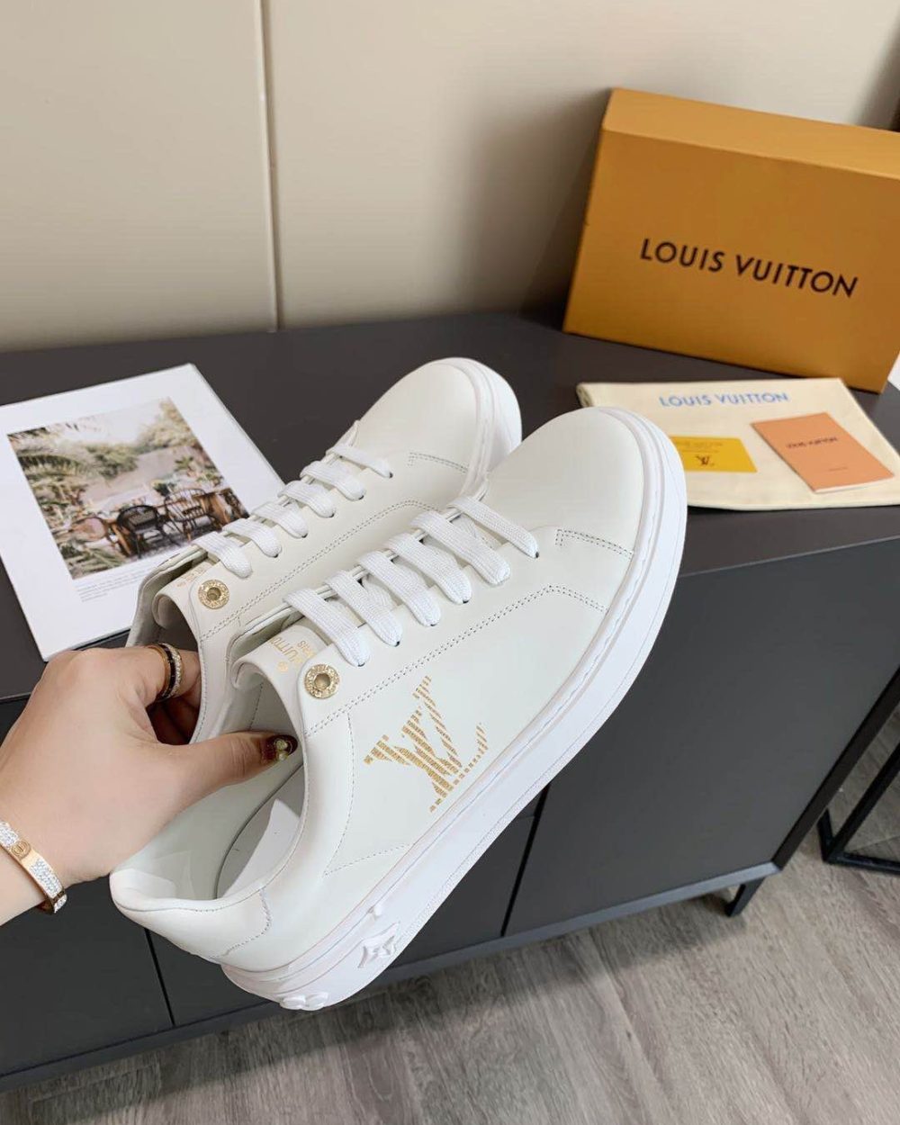 Louis Vuitton Time Out Sneaker White For Women LV
