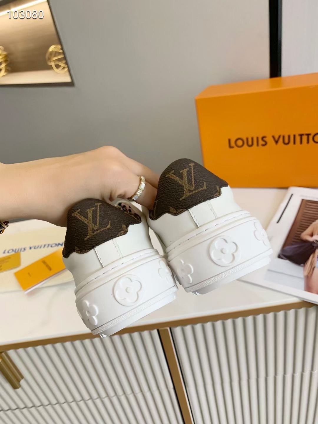 Louis Vuitton Time Out Sneaker White For Women LV - Image 2