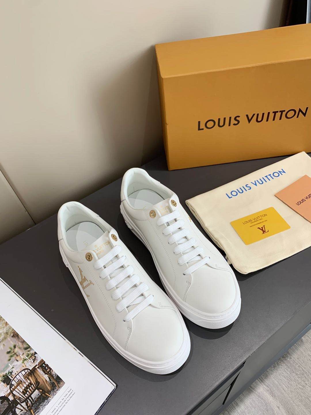 Louis Vuitton Time Out Sneaker White For Women LV - Image 2