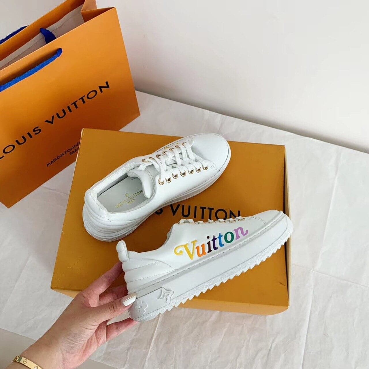 Louis Vuitton Time Out Sneaker White For Women LV