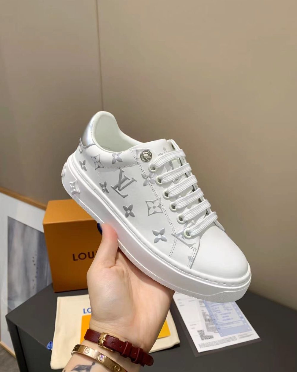 Louis Vuitton Time Out Sneaker White For Women LV