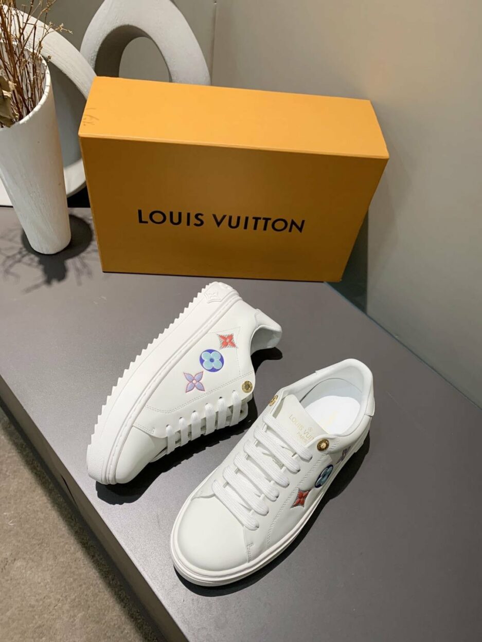 Louis Vuitton Time Out Sneaker White For Women LV - Image 4