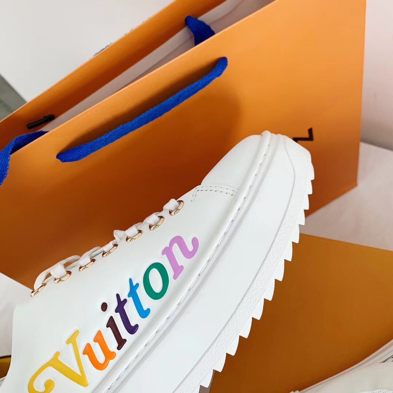 Louis Vuitton Time Out Sneaker White For Women LV - Image 5