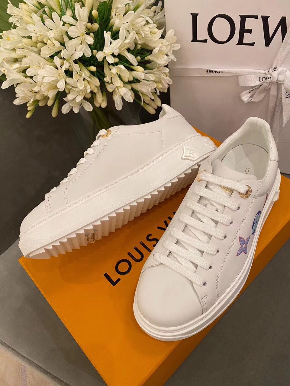 Louis Vuitton Time Out Sneaker White For Women LV - Image 7