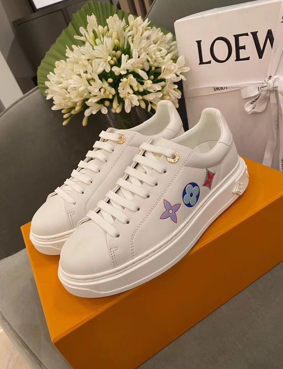 Louis Vuitton Time Out Sneaker White For Women LV