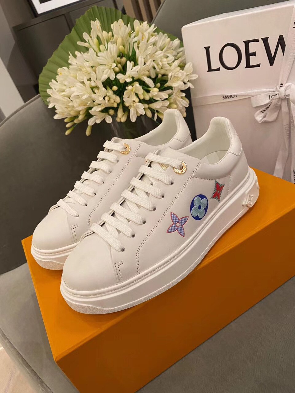 Louis Vuitton Time Out Sneaker White For Women LV - Image 3