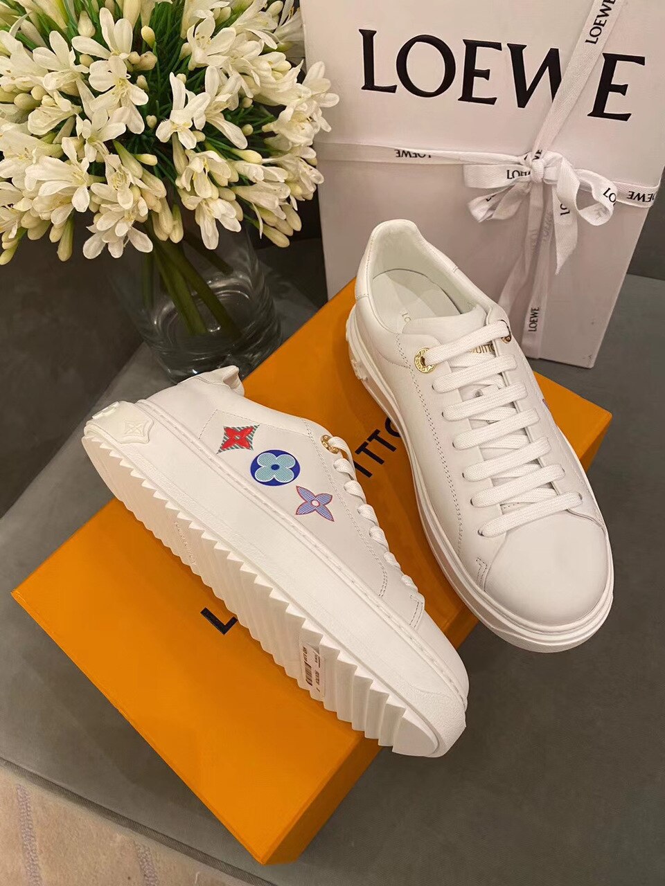 Louis Vuitton Time Out Sneaker White For Women LV - Image 2