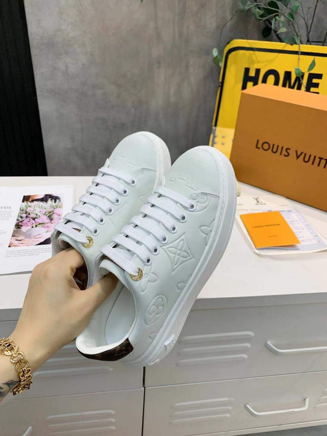 Louis Vuitton Time Out Sneaker White For Women LV - Image 5