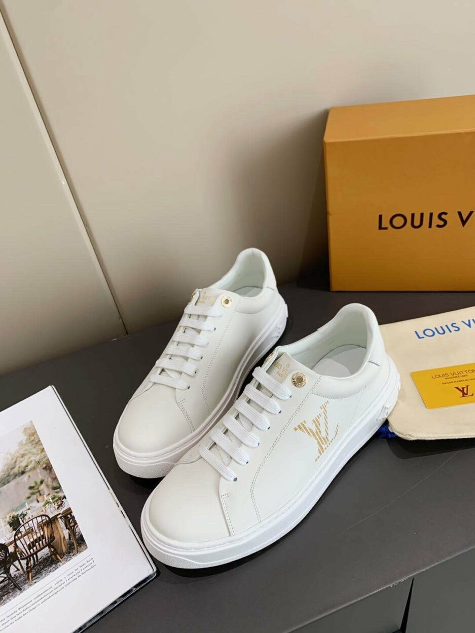 Louis Vuitton Time Out Sneaker White For Women LV - Image 7