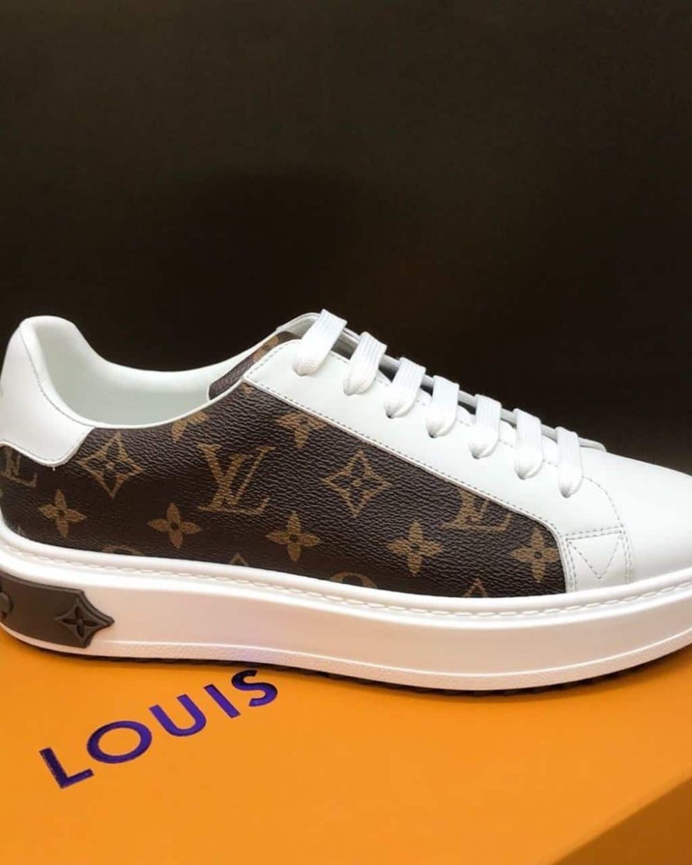 Louis Vuitton Time Out Sneaker White/Brown For Women LV