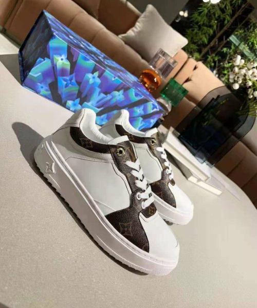 Louis Vuitton Time Out Sneaker White/Brown For Women LV
