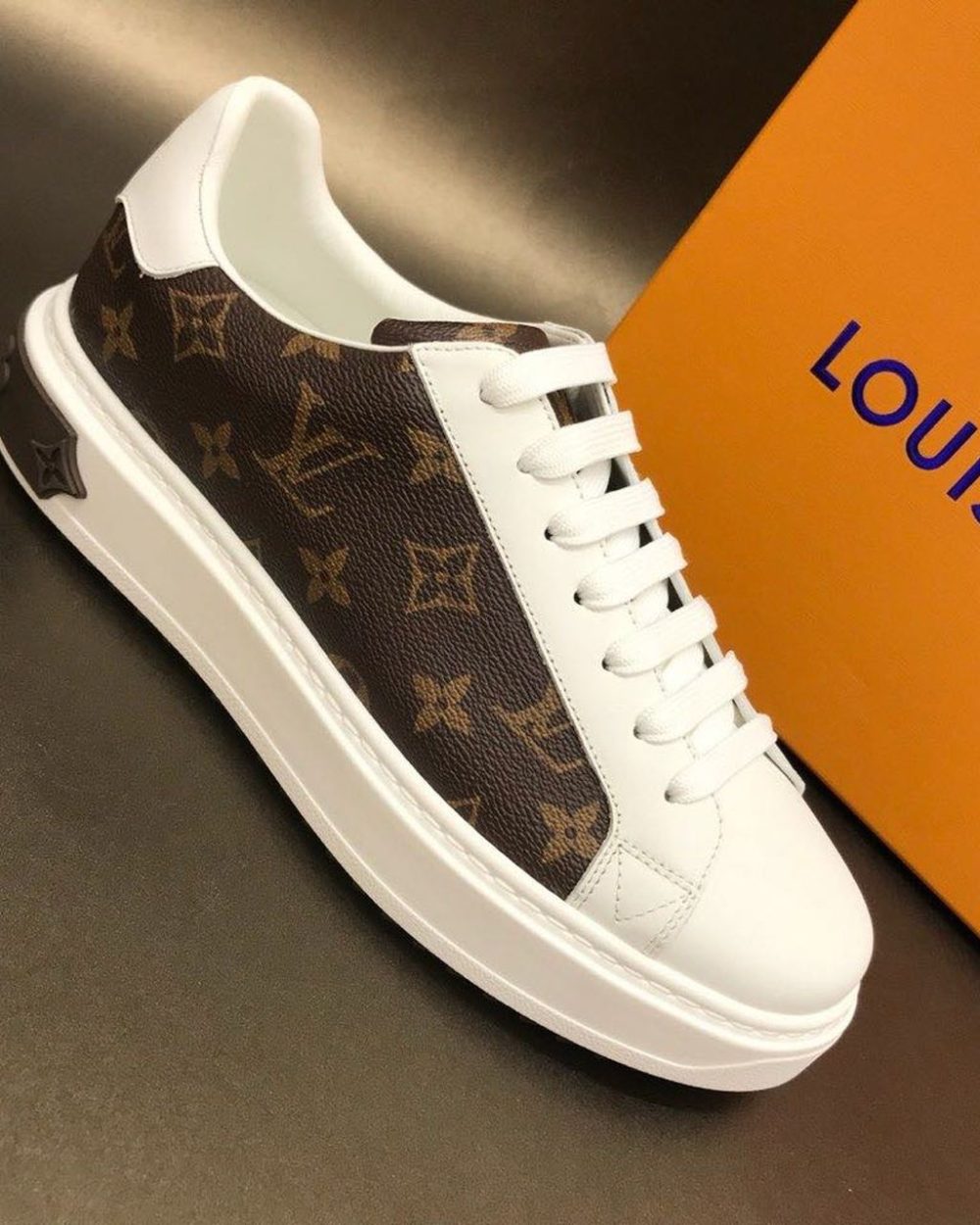 Louis Vuitton Time Out Sneaker White/Brown For Women LV