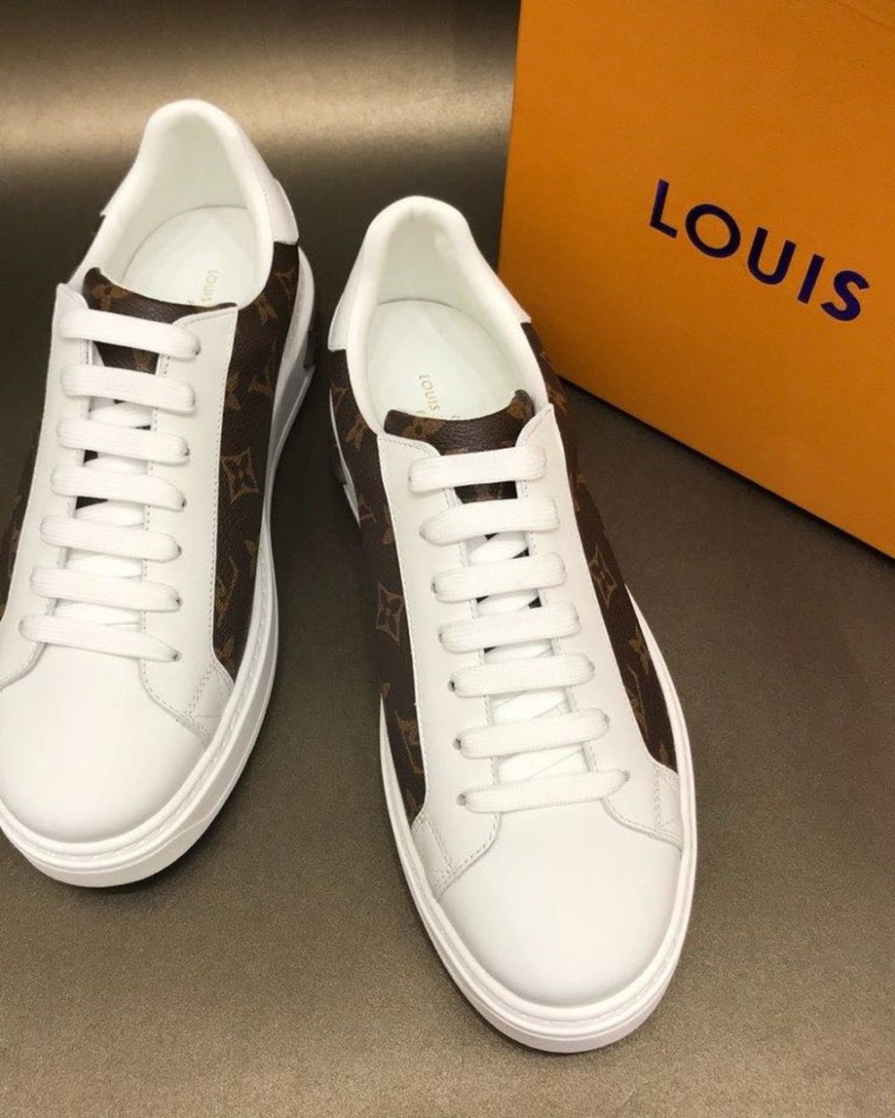 Louis Vuitton Time Out Sneaker White/Brown For Women LV