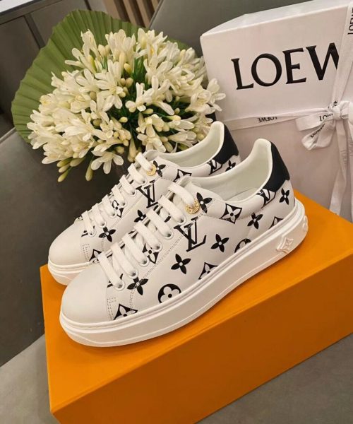 Louis Vuitton Time Out Sneakers White/Black For Women LV