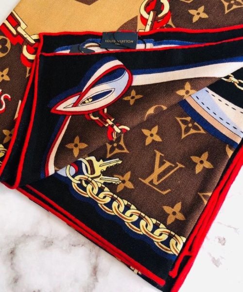 Louis Vuitton Ultimate Monogram Square 90 Brown/Yellow 55in/140cm