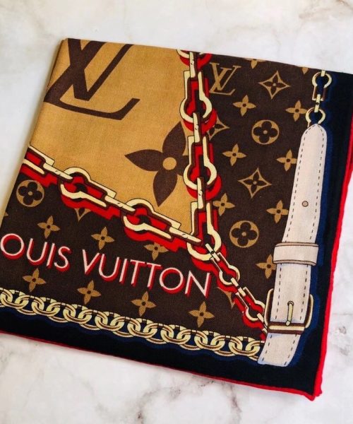 Louis Vuitton Ultimate Monogram Square 90 Brown/Yellow 55in/140cm