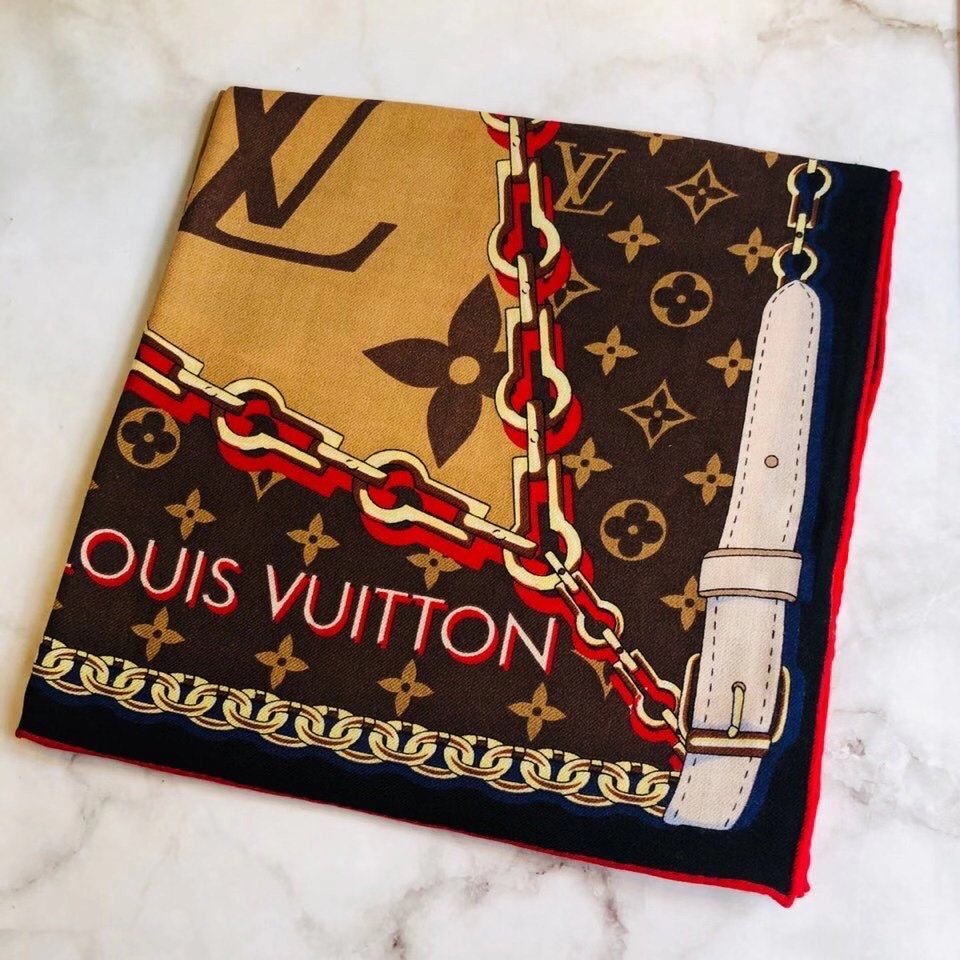 Louis Vuitton Ultimate Monogram Square 90 Brown/Yellow 55in/140cm - Image 3