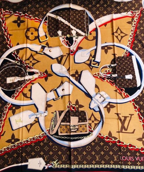 Louis Vuitton Ultimate Monogram Square 90 Brown/Yellow 55in/140cm