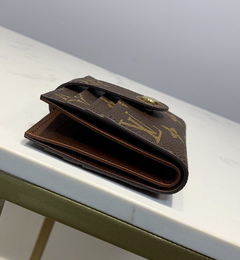 1:1 Replica Louis Vuitton Victorine Card Holder Wallet Monogram Canvas For Women, Women's Wallet 4.7in/12cm LV M66533
