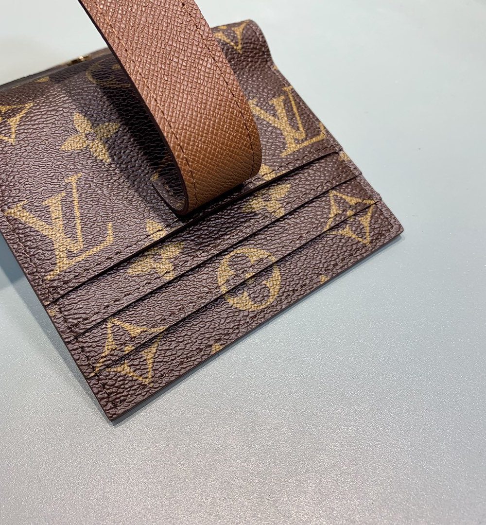 1:1 Replica Louis Vuitton Victorine Card Holder Wallet Monogram Canvas For Women, Women's Wallet 4.7in/12cm LV M66533