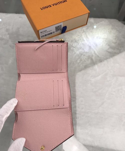 1:1 Replica Louis Vuitton Victorine Wallet Canvas Brown For Women, Women's Wallet 3.5in/9.5cm LV M62360