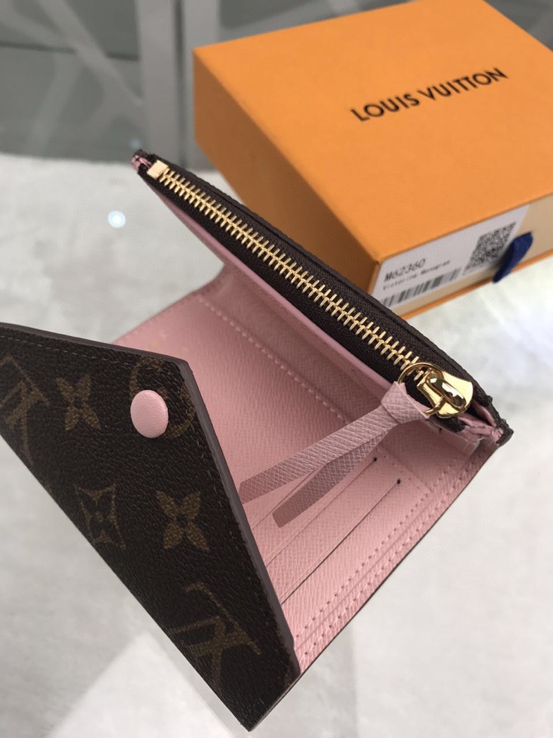 1:1 Replica Louis Vuitton Victorine Wallet Canvas Brown For Women, Women's Wallet 3.5in/9.5cm LV M62360 - Image 8