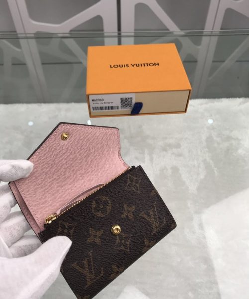 1:1 Replica Louis Vuitton Victorine Wallet Canvas Brown For Women, Women's Wallet 3.5in/9.5cm LV M62360
