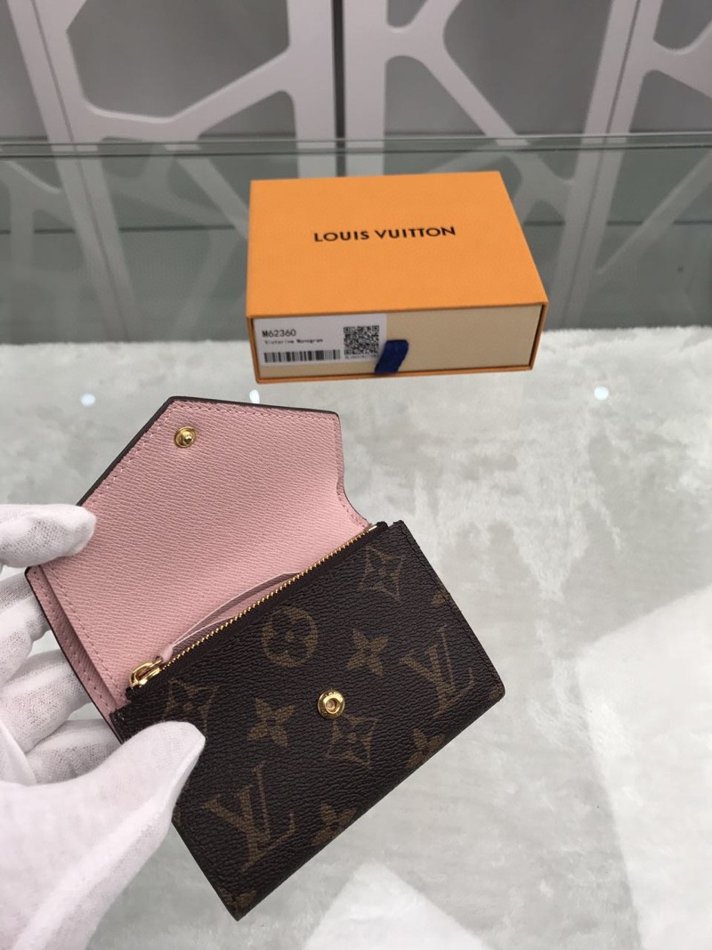 1:1 Replica Louis Vuitton Victorine Wallet Canvas Brown For Women, Women's Wallet 3.5in/9.5cm LV M62360 - Image 5