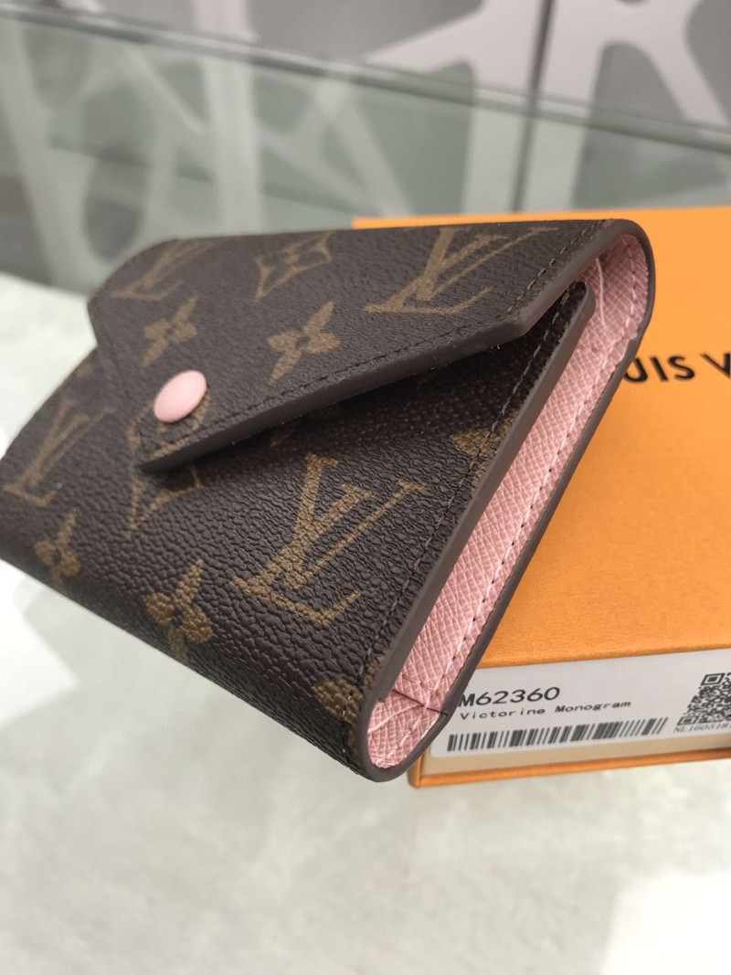 1:1 Replica Louis Vuitton Victorine Wallet Canvas Brown For Women, Women's Wallet 3.5in/9.5cm LV M62360 - Image 3