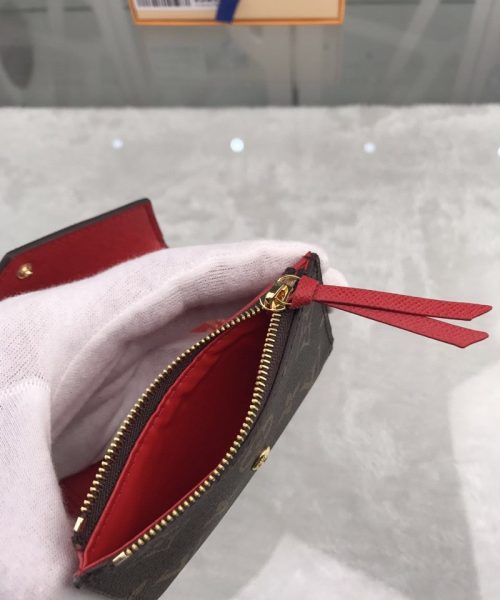 1:1 Replica Louis Vuitton Victorine Wallet In Monogram Canvas Red For Women, Women's Wallet 12cm LV M41938