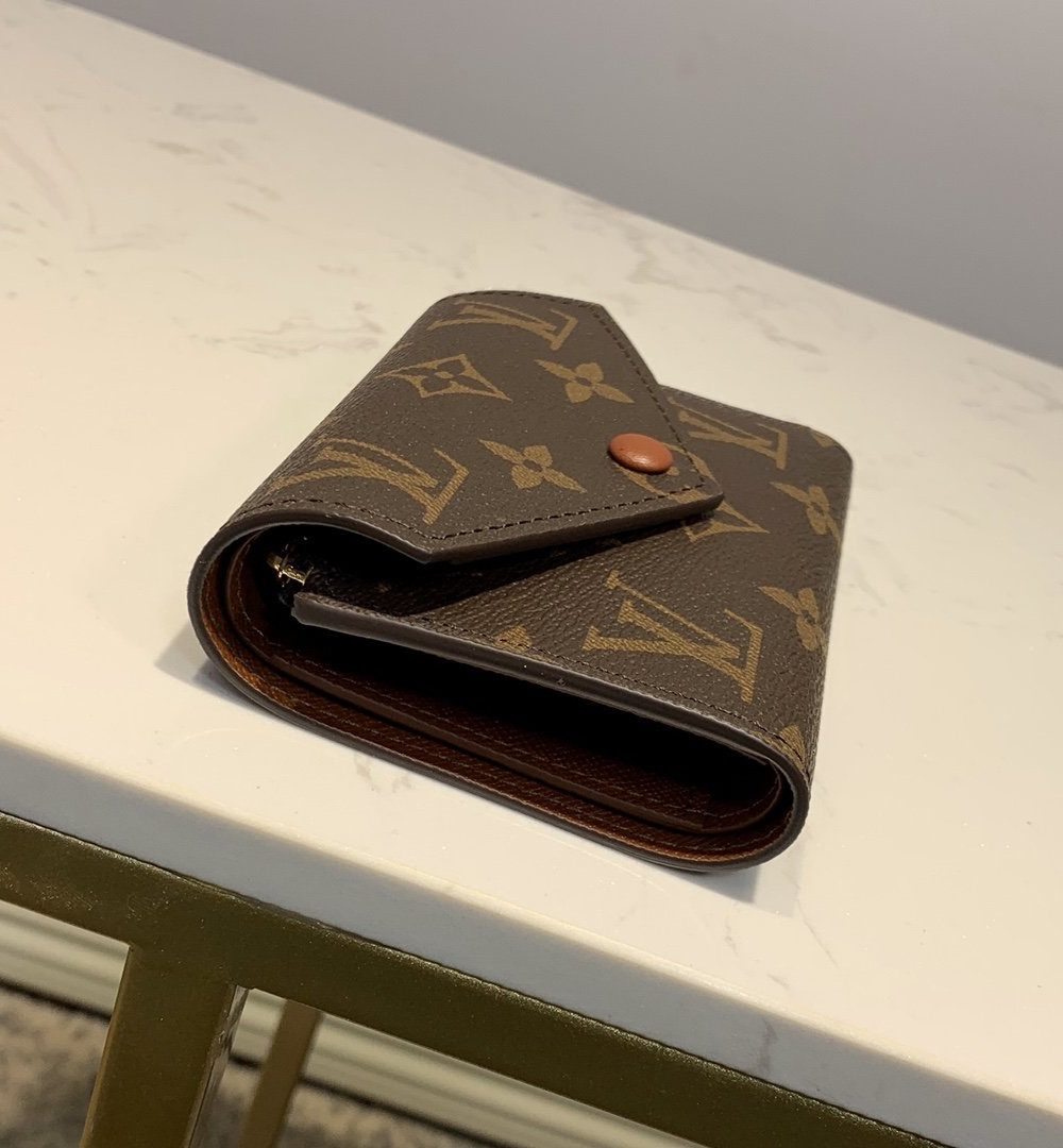 1:1 Replica Louis Vuitton Victorine Wallet Monogram Canvas Brown For Women, Women's Wallet 4.7in/12cm LV