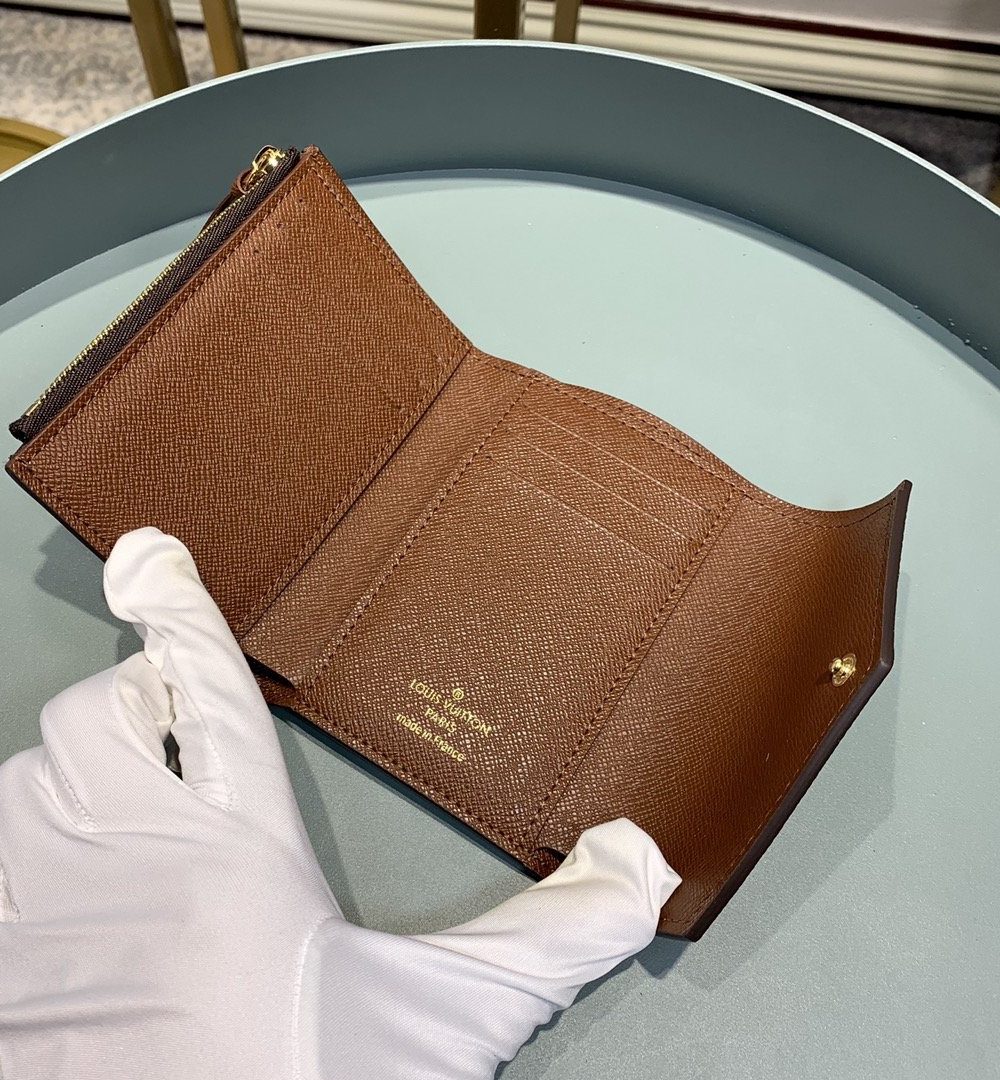 1:1 Replica Louis Vuitton Victorine Wallet Monogram Canvas Brown For Women, Women's Wallet 4.7in/12cm LV