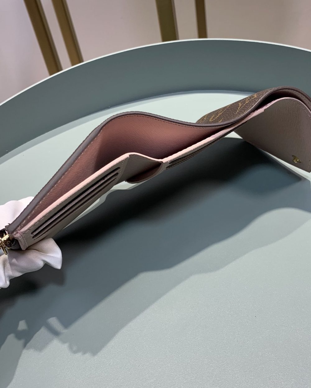 1:1 Replica Louis Vuitton Victorine Wallet Monogram Canvas Rose Ballerine Pink For Women, Women's Wallet 4.7in/12cm LV M62360