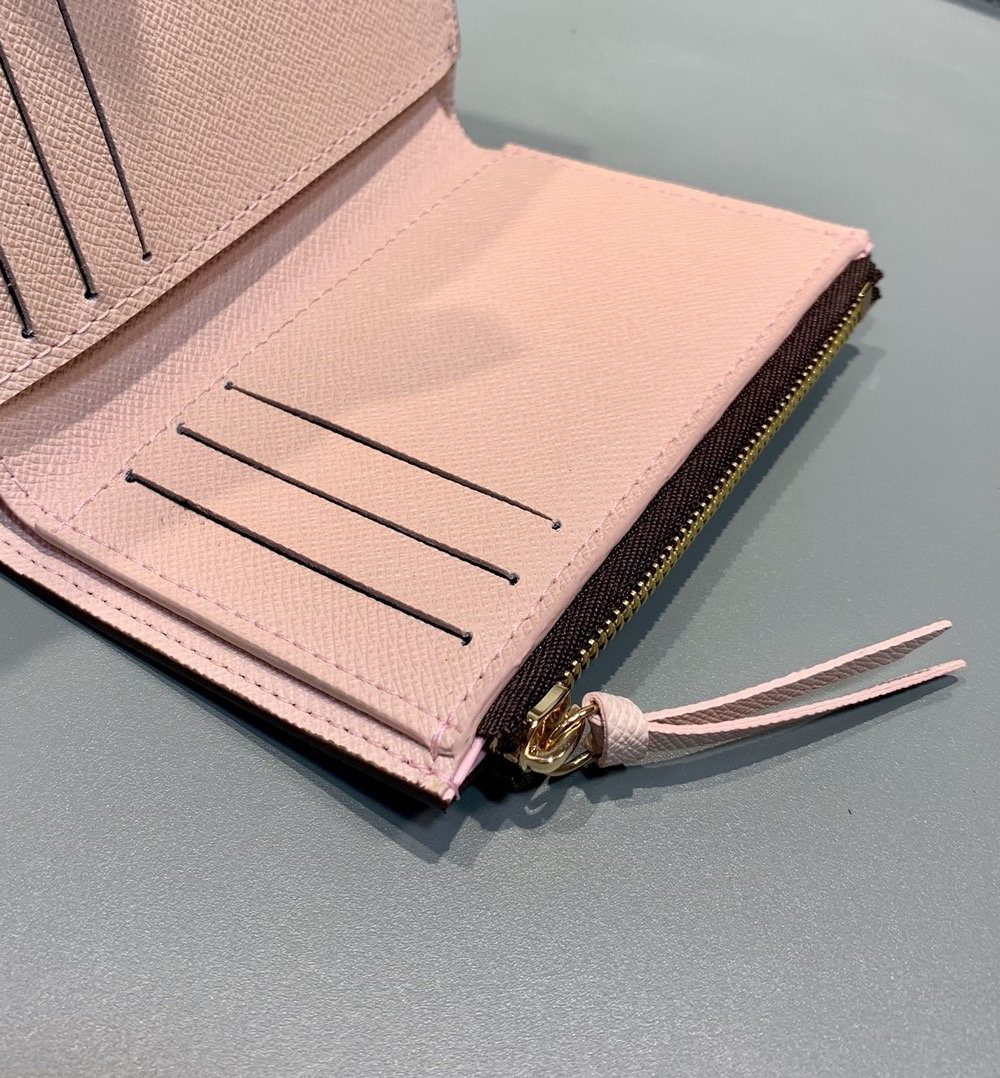 1:1 Replica Louis Vuitton Victorine Wallet Monogram Canvas Rose Ballerine Pink For Women, Women's Wallet 4.7in/12cm LV M62360