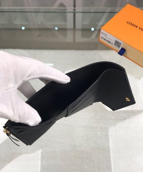 1:1 Replica Louis Vuitton Victorine Wallet Monogram Empreinte Black For Women, Women's Wallets 4.7in/12cm LV M64060