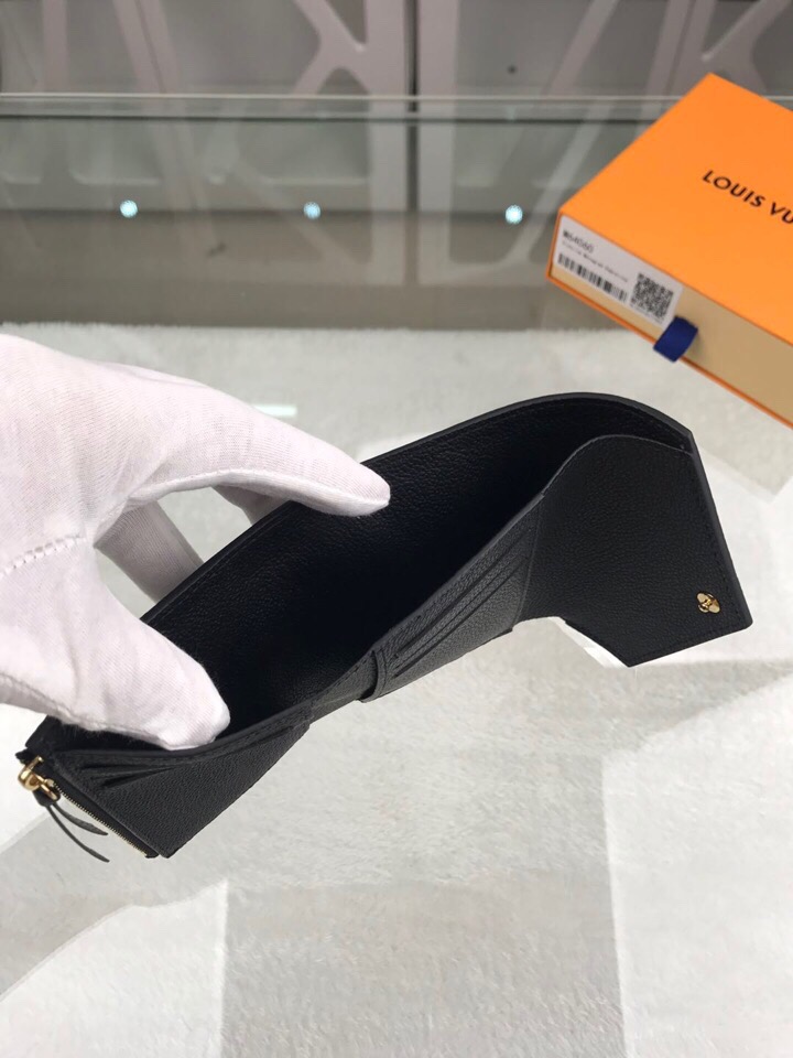 1:1 Replica Louis Vuitton Victorine Wallet Monogram Empreinte Black For Women, Women's Wallets 4.7in/12cm LV M64060 - Image 5