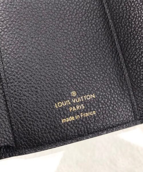 1:1 Replica Louis Vuitton Victorine Wallet Monogram Empreinte Black For Women, Women's Wallets 4.7in/12cm LV M64060