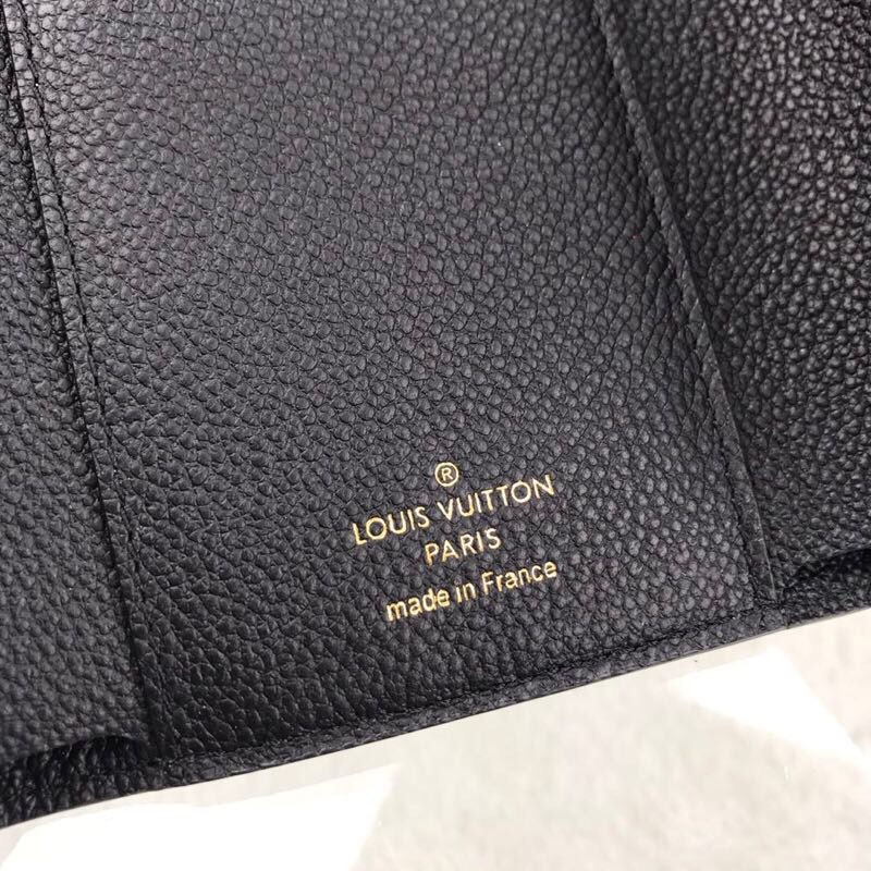 1:1 Replica Louis Vuitton Victorine Wallet Monogram Empreinte Black For Women, Women's Wallets 4.7in/12cm LV M64060 - Image 4