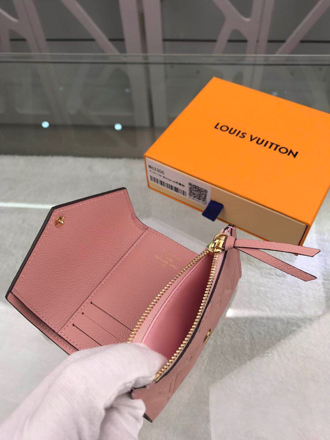 1:1 Replica Louis Vuitton Victorine Wallet Monogram Empreinte Pink For Women, Women's Wallets 4.7in/12cm LV - Image 5