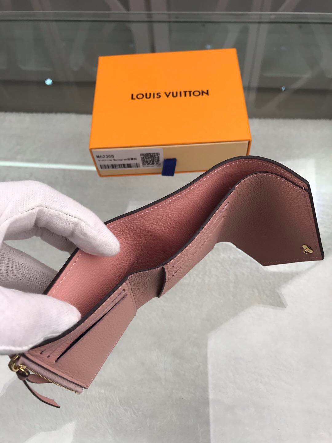 1:1 Replica Louis Vuitton Victorine Wallet Monogram Empreinte Pink For Women, Women's Wallets 4.7in/12cm LV - Image 4