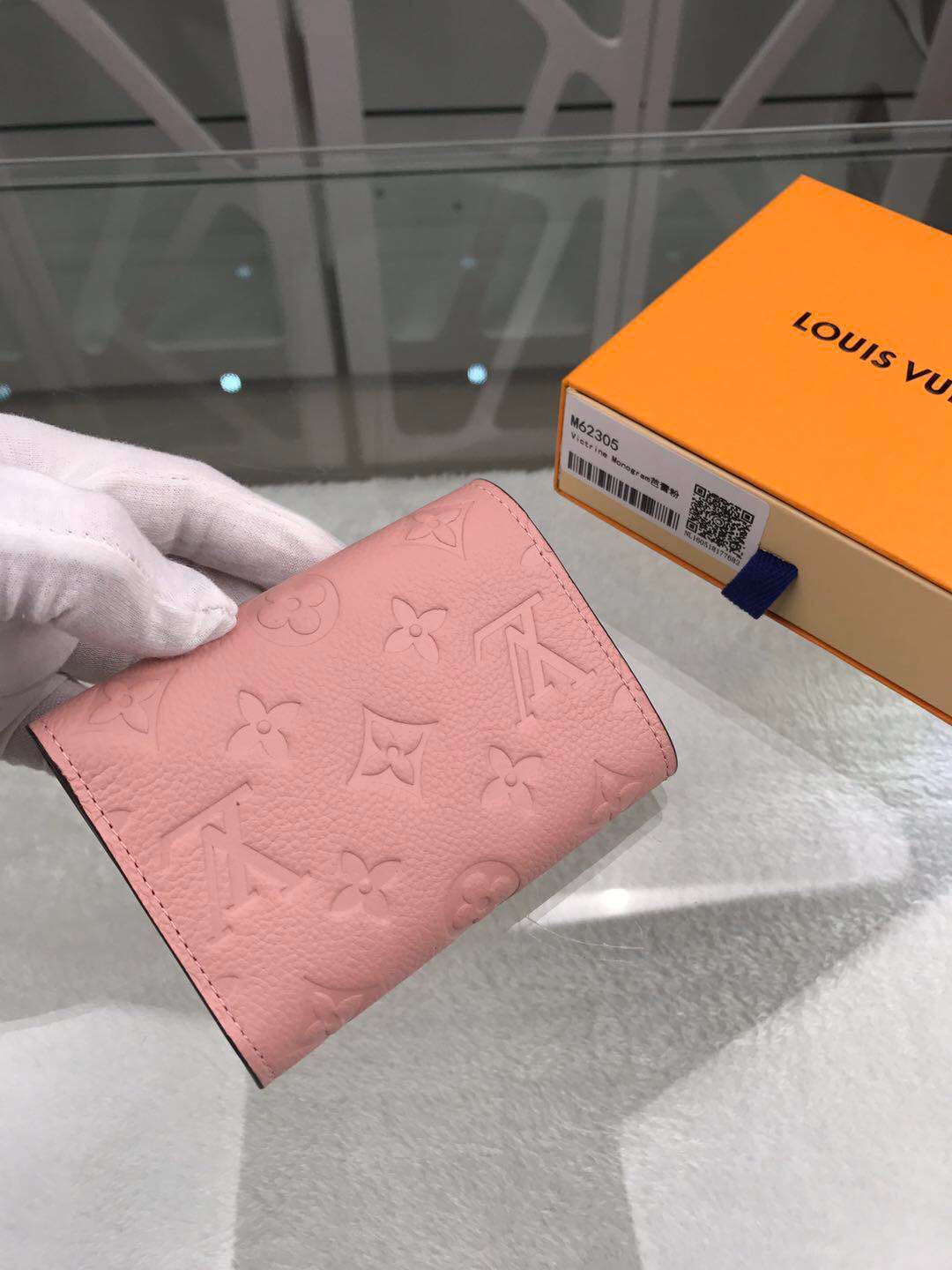 1:1 Replica Louis Vuitton Victorine Wallet Monogram Empreinte Pink For Women, Women's Wallets 4.7in/12cm LV - Image 6