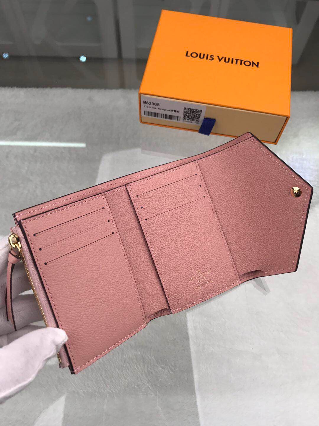 1:1 Replica Louis Vuitton Victorine Wallet Monogram Empreinte Pink For Women, Women's Wallets 4.7in/12cm LV - Image 8