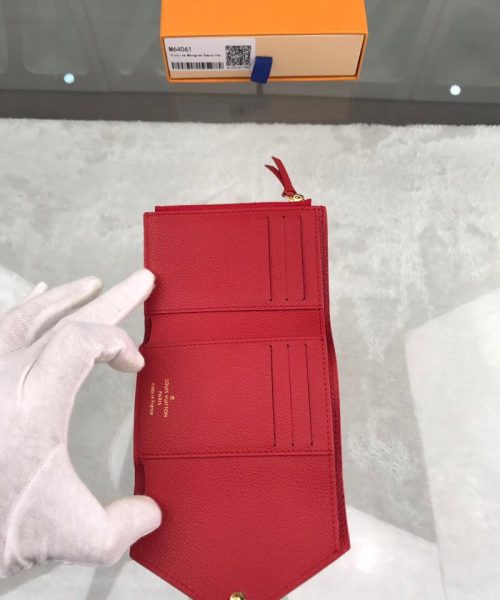 1:1 Replica Louis Vuitton Victorine Wallet Monogram Empreinte Red For Women, Women's Wallets 4.7in/12cm LV 