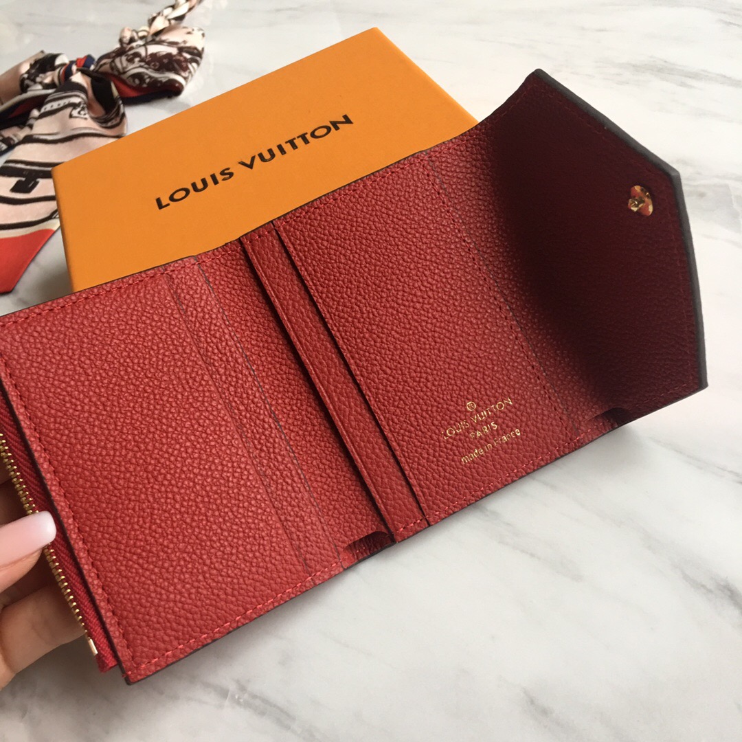 1:1 Replica Louis Vuitton Victorine Wallet Scarlet Red For Women, Women's Wallet 4.7in/12cm LV M63701 - Image 8