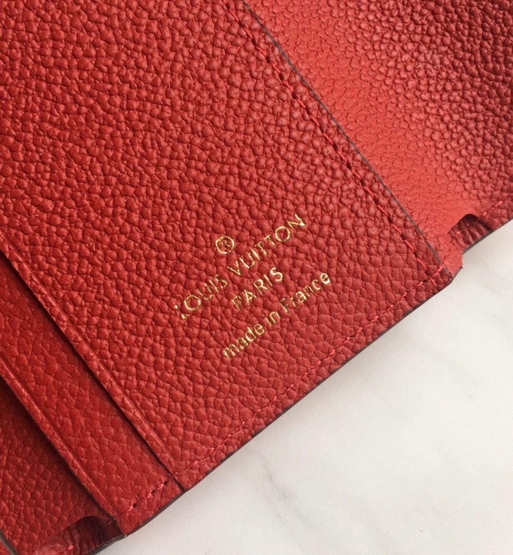 1:1 Replica Louis Vuitton Victorine Wallet Scarlet Red For Women, Women's Wallet 4.7in/12cm LV M63701