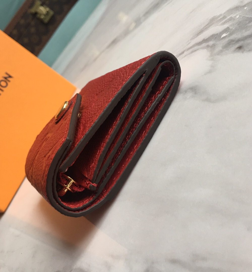 1:1 Replica Louis Vuitton Victorine Wallet Scarlet Red For Women, Women's Wallet 4.7in/12cm LV M63701