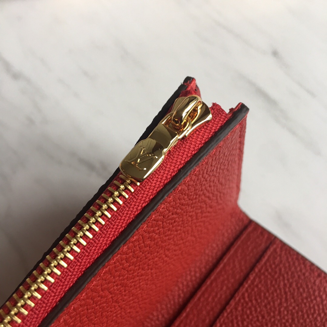 1:1 Replica Louis Vuitton Victorine Wallet Scarlet Red For Women, Women's Wallet 4.7in/12cm LV M63701 - Image 3