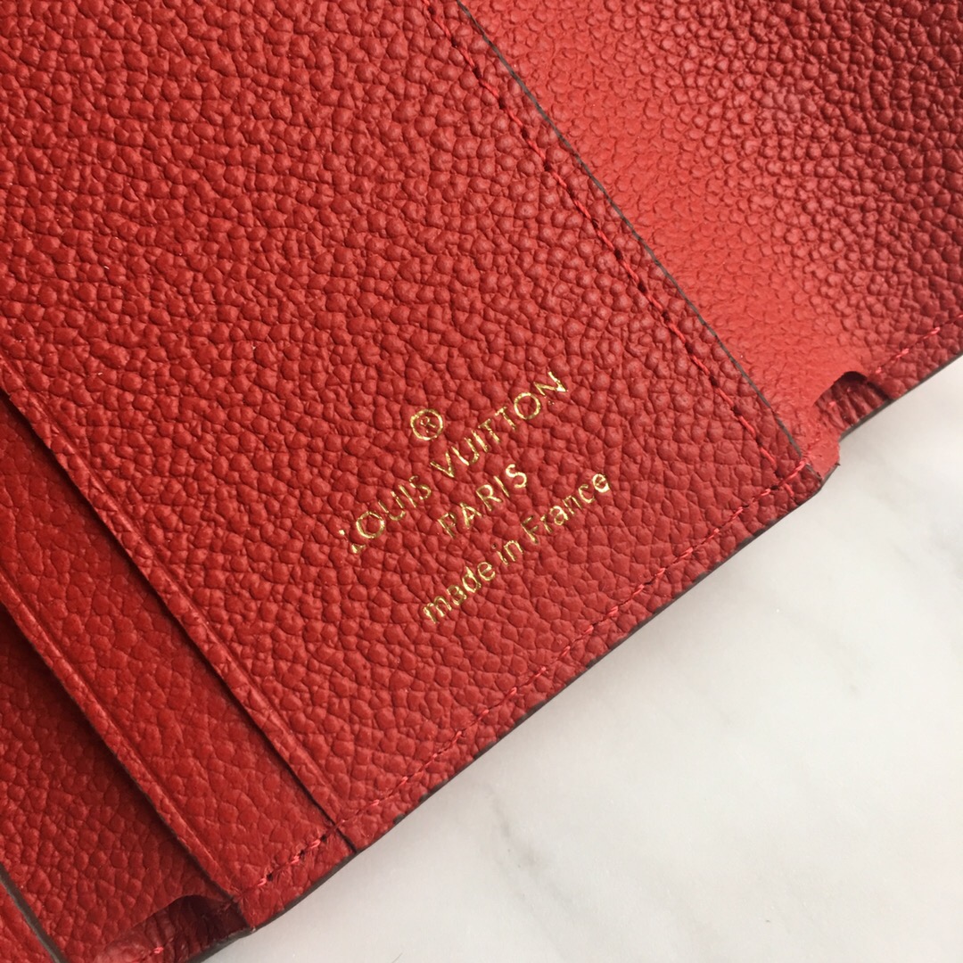 1:1 Replica Louis Vuitton Victorine Wallet Scarlet Red For Women, Women's Wallet 4.7in/12cm LV M63701 - Image 2